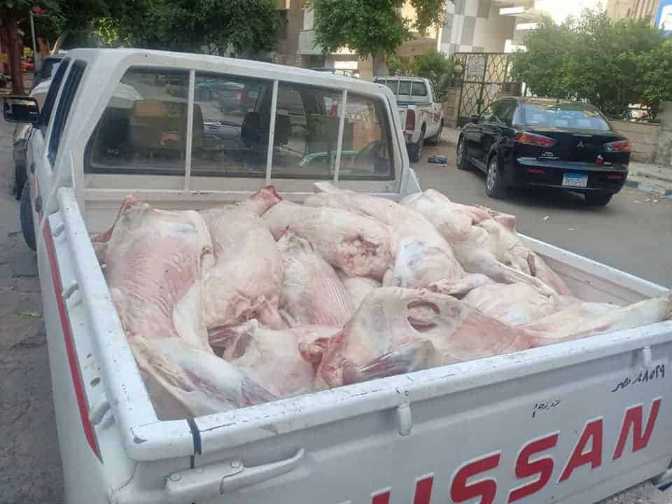 ضبط جزار بالبدرشين  بحوزته لحوم فاسدة وأخرين بالوراق ومنشأة القناطر.. تعرف على التفاصيل