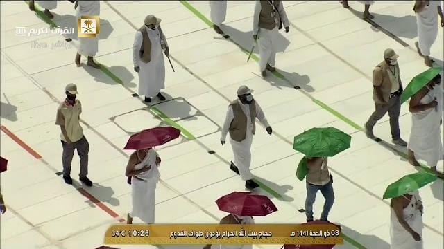 بالفيديو… ضيوف الرحمن يؤدون طواف القدوم فى يوم التروية