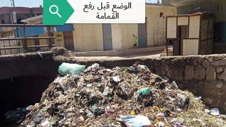 استجابة لما نشرناه..وزارة الري ترفع أطنان القمامة على جانبى كوبرى نزلة سلام بالصف