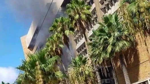 نشوب حريق بكلية التربية بالمجمع النظري لجامعة الإسكندرية