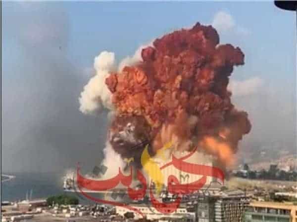 تحطم واجهة القصر الرئاسى اللبنانى بسبب الإنفجار