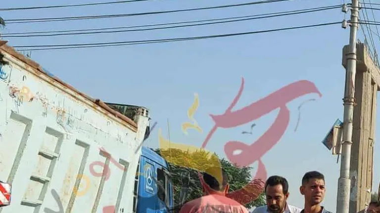 عاجل .. مصرع وإصابة شخصين إثر اصطدام "تريلا" بموتوسيكل فى البدرشين