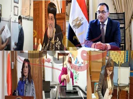 على رأسمهم مدبولى وتواضرس .. جميع المسئولين بالدولة يدلون بأصواتهم فى انتخابات الشيوخ