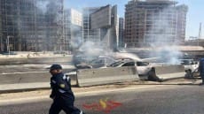 بالصور .. القصة الكاملة لحادث تصادم دائرى المعادى .. تفحم 7سيارات جراء الاشتعال وإصابة فردين