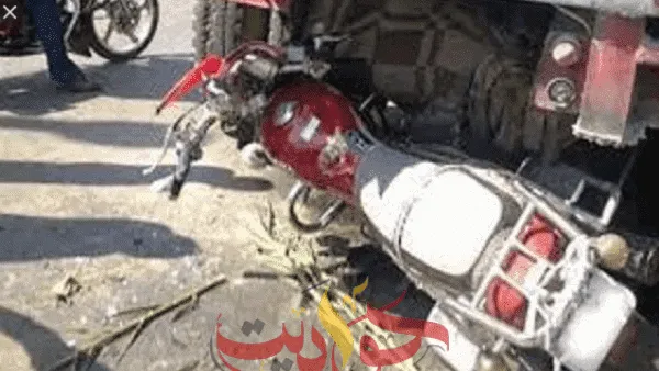 بالأسماء ننشر القصة الكاملة .. لمصرع طفل إثر إصطدام "تريلا" بموتوسكيل فى البدرشين