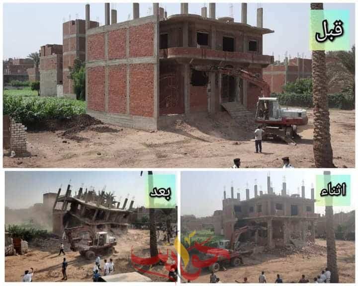 لتعديهم على الأراضى الزراعية .. راشد إزالة 25 حالة بناء مخالف بمراكز ومدن المحافظة منهم أبو النمرس والحوامدية والبدرشين