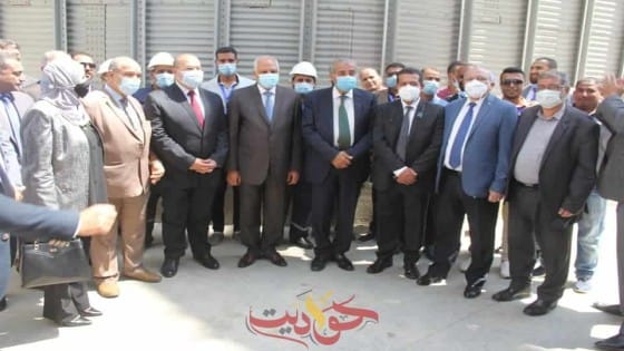 شاهد بالصور .. وزير التموين ومحافظ الجيزة يتفقدان صومعة بني سلامة بمنشأة القناطر
