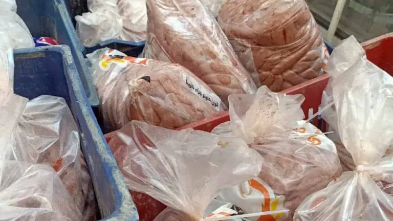 قبل طرحها للاسواق .. ضبط 18 طن مقطعات دواجن ولحوم وكبده غير صالحة للاستهلاك الآدمي بهذه المناطق بالجيزة