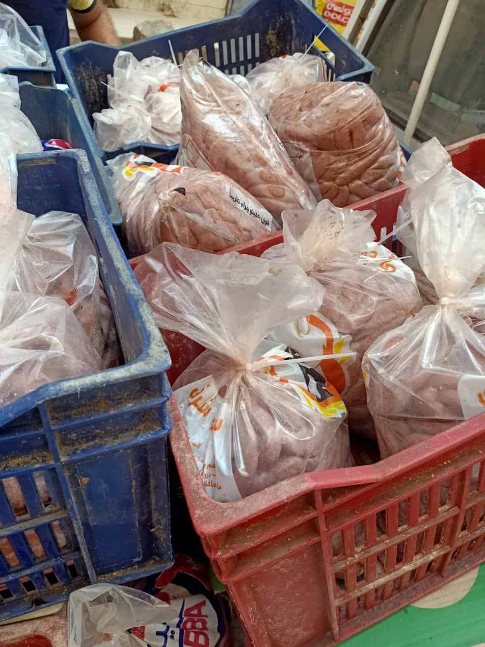 قبل طرحها للاسواق .. ضبط 18 طن مقطعات دواجن ولحوم وكبده غير صالحة للاستهلاك الآدمي بهذه المناطق بالجيزة