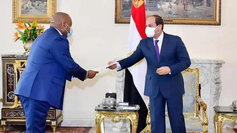السيسي: يتسلم رسالة خطية من رئيس الكونغو