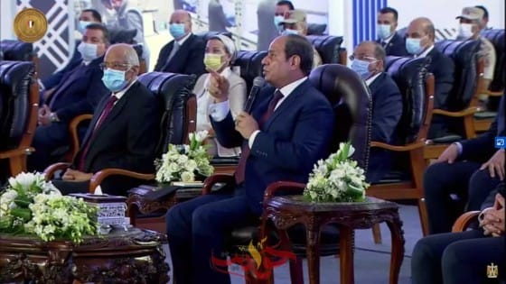السيسى: بسبب أحداث يناير 2011 .. مجمع مسطر تأخر افتتاحه 10 سنوات .. واتحرمنا من فوائده