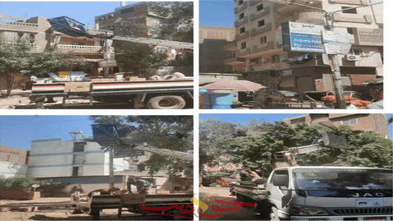 رئيس مدينة الحوامدية: تركيب ٢٧٠ كشاف ليد لأعمدة الإنارة بهذه المناطق