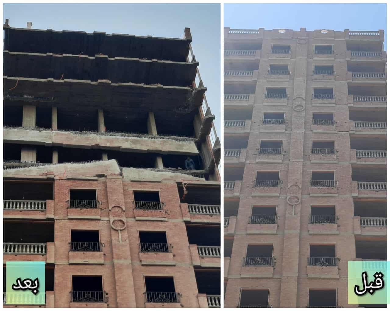 شاهد بالصور.. تنفيذ 22 قرار ازالة وبرج مكون من 14 طابق فى الحوامدية