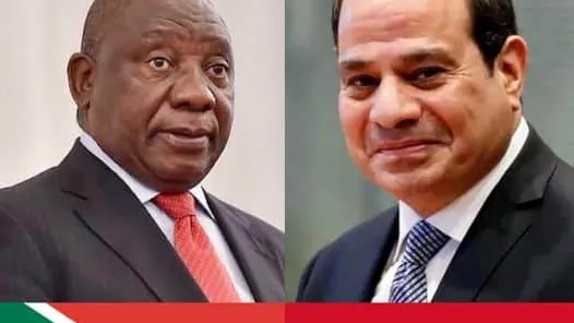هاتفياً .. السيسى يبحث مع رئيس جنوب افريقيا تطورات ملف سد النهضة  .. رفض أي عمل أو إجراء يمس بحقوق مصر في مياه النيل