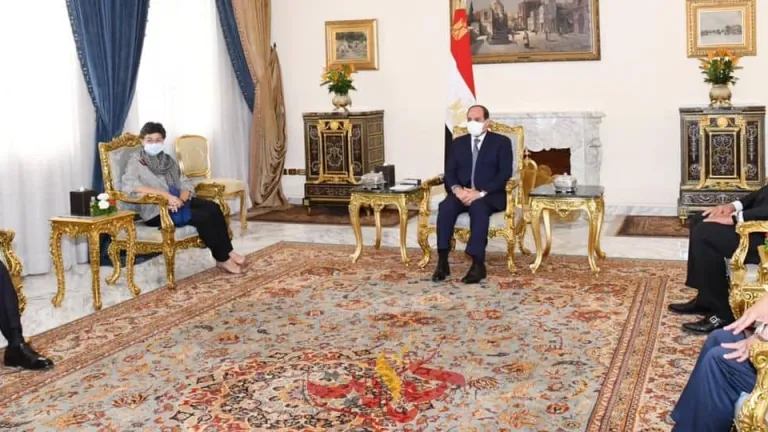 السيسى لوزيرة خارجية اسبانيا: محاولات النَيل من الدول ومؤسساتها الوطنية في المنطقة يساعد على انتشار الإرهاب والفكر المتطرف