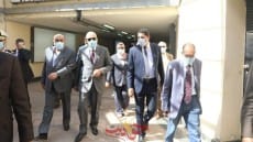 تفقد اللواء أحمد راشد محافظ الجيزة انفاق المشاه بميدان الجيزة