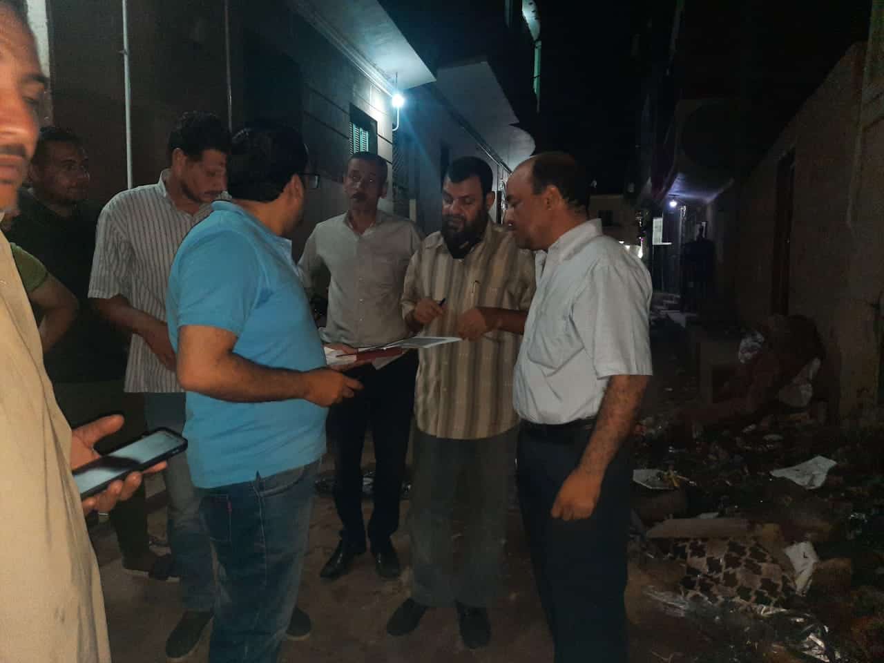 انهيار جزئي لمنزلين فى الحوامدية