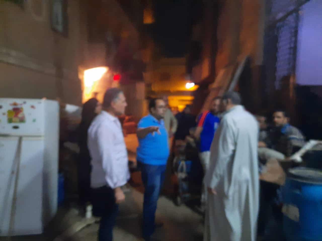 انهيار جزئي لمنزلين فى الحوامدية