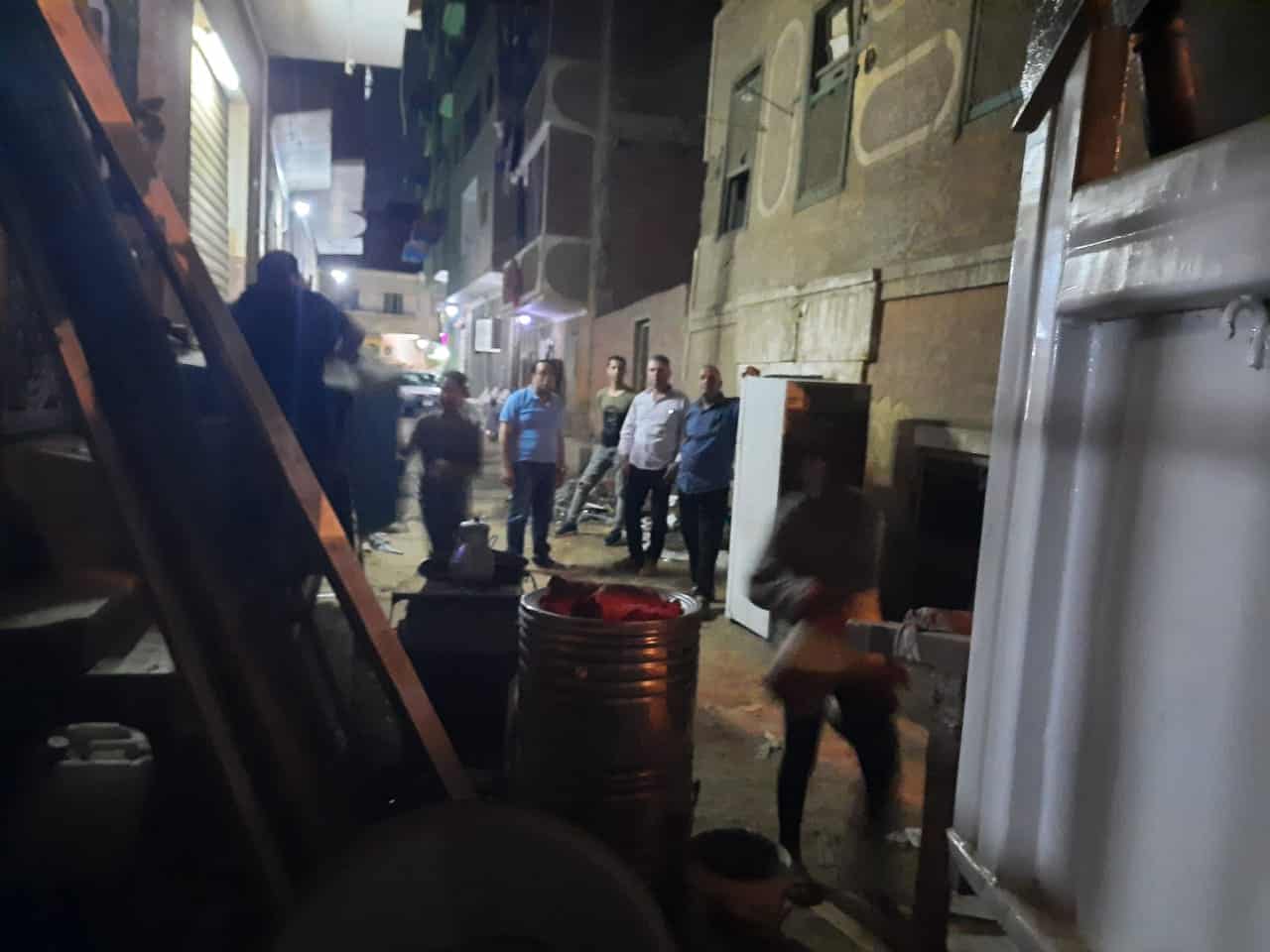 انهيار جزئي لمنزلين فى الحوامدية