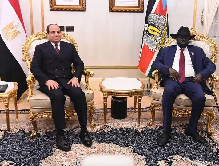 فى جوبا .. الرئيس السيسى يعقد جلسة مباحثات ثنائية مع رئيس جنوب السودان