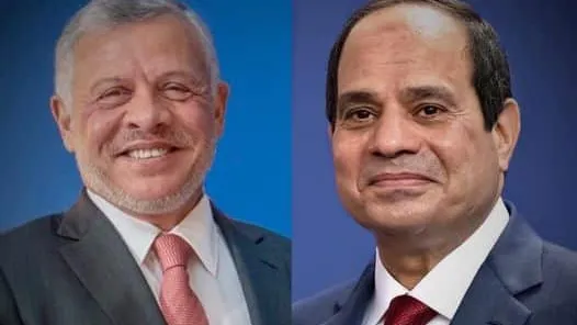 هاتفياً .. الرئيس السيسى يبحث مع ملك الاردن جهود استئناف عملية السلام في الشرق الاوسط