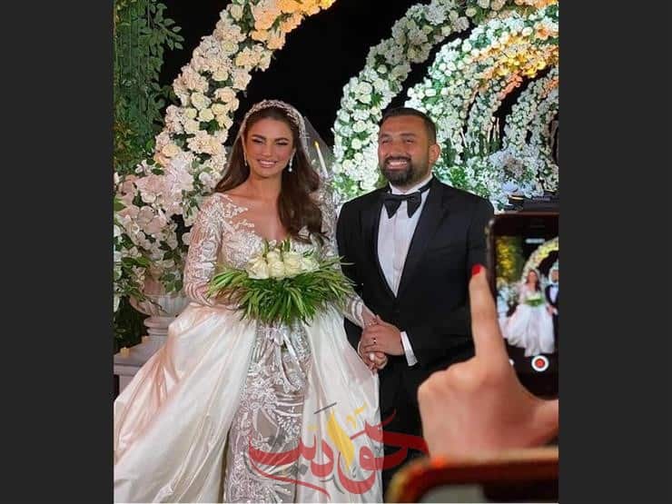 على أنغام ماجدة الرومي .. درة تحتفل بزفافها فى الجونة