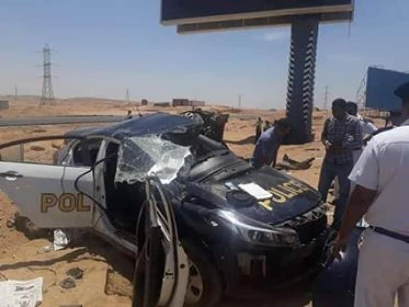 بالأسماء .. إصابة 3 اشخاص في حادث تصادم مع سيارة شرطة