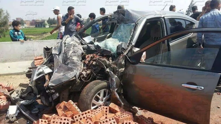 بالأسماء .. مصرع وإصابة 2 إثر تصادم سيارتان نقل أعلى الدائرى الأوسطى بالبدرشين