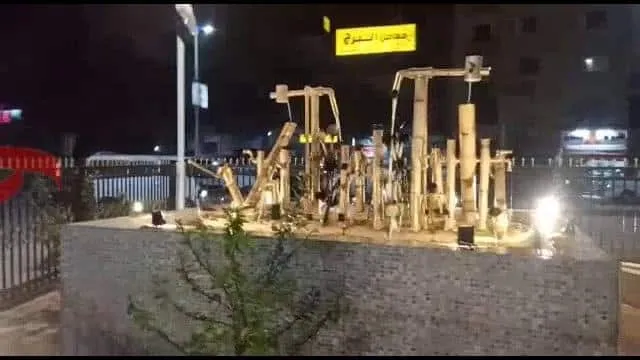 شاهد بالفيديو .. نافورة المياة المتحركة بشارع المحطة فى الجيزة