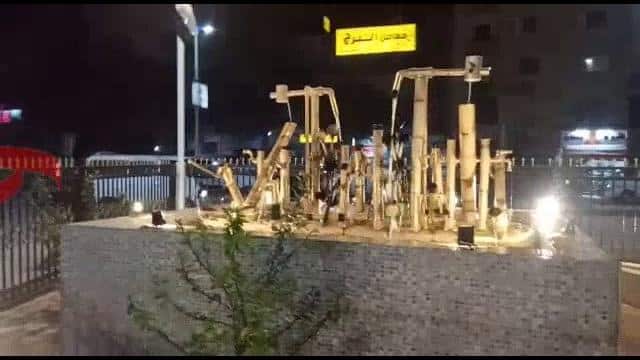 شاهد بالفيديو .. نافورة المياة المتحركة بشارع المحطة فى الجيزة