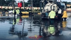 استمرار شفط مياة الأمطار