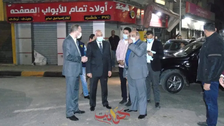 شاهد بالصور .. محافظ الجيزة يتفقد شارع المحطة بعد تطويره