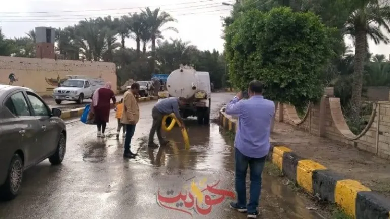 ابو شنب يتابع شفط تجمعات مياه الأمطار بقرى مركز البدرشين