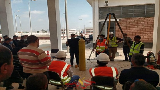 مياه أسيوط تحقق الصحة والسلامة المهنية والاسعافات الاولية بديروط