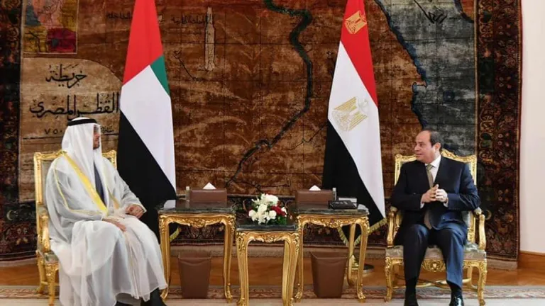 بقصر الاتحادية .. الرئيسى السيسى يستقبل سمو الشيخ محمد بن زايد آل نهيان ولى عهد أبو ظبي .. ننشر تفاصيل اللقاء