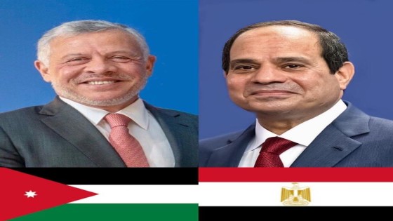 هاتفياً .. السيسي يبحث مع نظريه الأردنى القضية الفلسطينية والعلاقات الثنائية بين البلدين