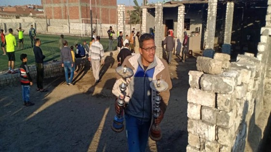 مجلس مدينة الصف يشن حملة موسعة على المقاهي بقرية الجزيرة الشقراء لمصادرة الشيش