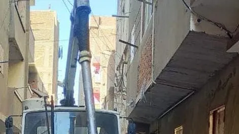 مياه أسيوط ..تطهير غرف وشبكات الصرف الصحى