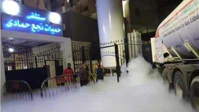 الصور الأولى لانفجار تانك أكسجين أمام مستشفى نجع حمادي بقنا