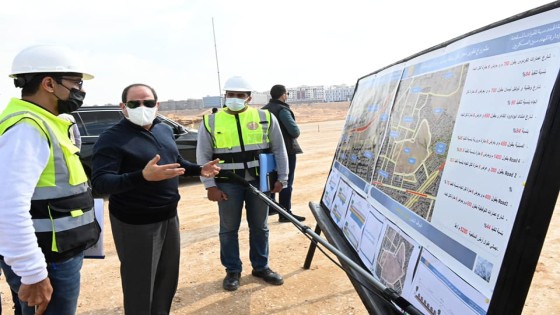 خلال جولته اليوم .. الرئيس السيسى يوجه بإنشاء محطة دولية ضمن مركز النقل الجماعى