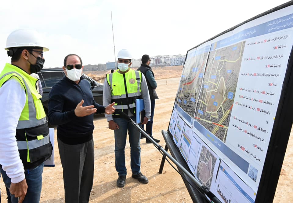 خلال جولته اليوم .. الرئيس السيسى يوجه بإنشاء محطة دولية ضمن مركز النقل الجماعى