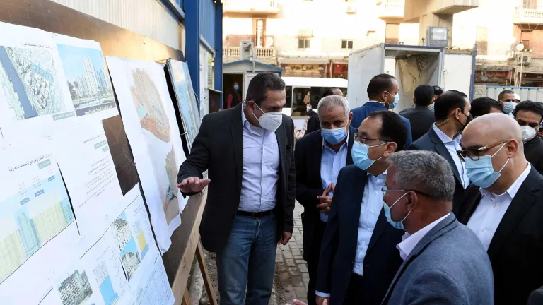 رئيس الوزراء يتفقد مشروع تطوير منطقة مثلث ماسبيرو