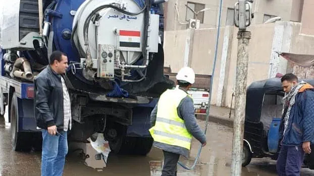 القابضة للمياه: سحب تجمعات الأمطار بالقاهرة والجيزة