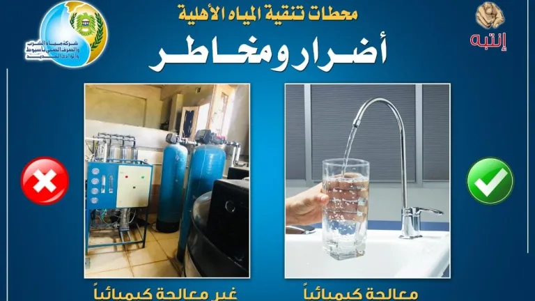 انطلاق حملة مياه أسيوط لمواجهة مخاطر محطات التنقية الأهلية غير المرخصة