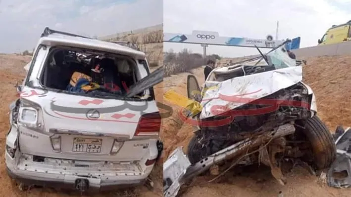 ننشر تفاصيل حادث .. مصرع رجل الأعمال ياسين عجلان وإصابة 2 إثر انقلاب سيارتة فى البحيرة