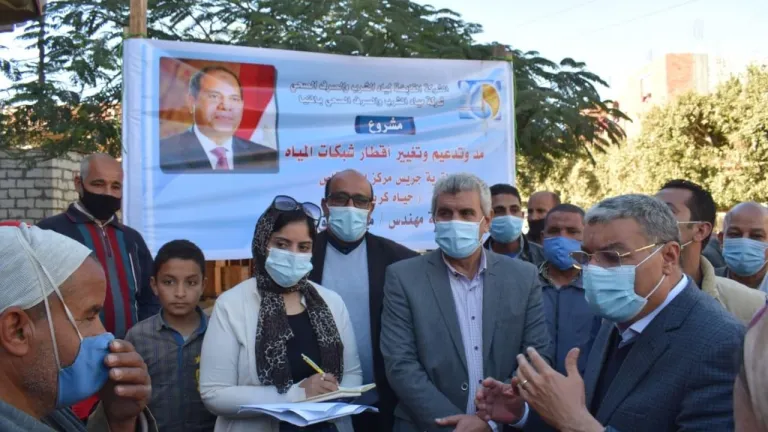 مد وتدعيم شبكات مياه قرية جريس بالمنيا ضمن مبادرة حياة كريمة