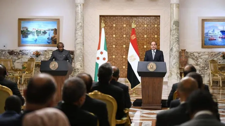 ننشر نص كلمة الرئيس السيسي خلال المؤتمر الصحفي المشترك مع إيفاريست ندايشيمي رئيس جمهورية بوروندي