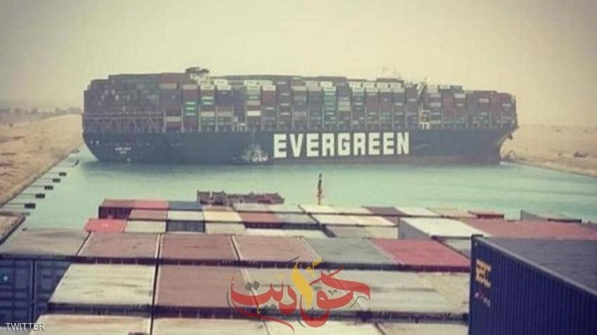 كارثة .. انسداد قناة السويس تكلفتة 400 مليون دولار فى الساعة