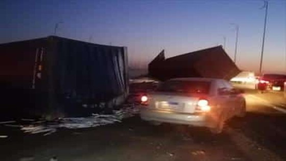 مصرع شخص وإصابة 6 آخرين في حادث على الطريق الدائري الأوسطي