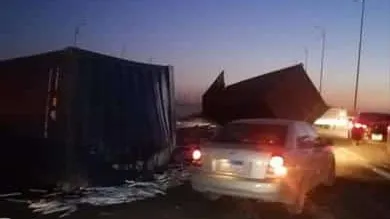 بالصور.. ارتفاع ضحايا حادث طريق الدائرى الأوسطى بحلوان لـ 5 أشخاص